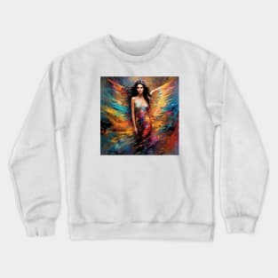 Kendall Jenner as an angel Crewneck Sweatshirt